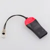 USB 2.0 microSD T-Flash TF 메모리 카드 리더 휘슬 스타일 무료 배송