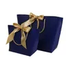 Sacchetti regalo di carta multifunzione 21x7x17 cm con manici Borsa per la spesa per abbigliamento in tinta unita Confezione regalo per festival 1 42jyE1