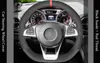 Preto Suede cobertura de volante para a Mercedes-Benz A45 AMG W205 C43 C63s CLA45 CLS63 GLC 43 C63 AMG GLE43