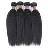 Yaki Straight Virgin Hair Extensions Ishow Human Hair Bundles With Closure Brazilian Hair 3Bundles With Lace Frontal