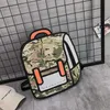 Children's Schoolbag ulzzang graffiti black-and-white drawing paper 2D cartoon Men and women backpack For Teenage Girls283b