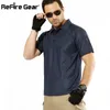 Refire Gear Hommes Polo Militaire Respirant Armée Combat Tactique Polo Homme Bleu Marine À Séchage Rapide À Manches Courtes Polos S-5xl Q190428