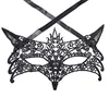 Black Sexy Lady Lace Mask Fashion Hollow Out Eye Mask Masquerade Fancy Masks Halloween Venetian Mardi Party Decoration Costume BC BH1350