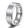 Somen Anneau Hommes Couleur Argent 6mm Anneau De Tungstène Brossé Classique Bandes De Mariage Mâle Bagues De Fiançailles Hommes Partie Bijoux Bague Homme CX200609