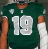 thr Custom Eastern Michigan Eagles 2019 EMU Fútbol Cualquier nombre Número Verde Blanco 5 Shaq Vann 9 Mike Glass III Wiegers Banham Jersey 4XL