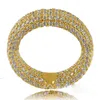 Les nouveaux hommes anneaux Bijoux haut de gamme de luxe 925 Silver Mosaic Big White Zircon Iced Out Rings Gold Marid Wedding Ring Bijoux1525934