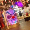 Hanging Inflatable Balloon Skull With LED Strip For City Parade Or Halloween Nightclub Ceiling Stage Decoration