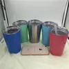 12 -Unzen -Weingläser Kinderbecher stammloser Edelstahl Becher kleine Becher -Wasserflasche mit Strohhalmen mit Strohhalmen und LIDS5800354