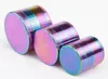 Metalen kruidenmolen 4-delige goedkope tabakslijst Magentic ontworpen 40 mm regenboog kleur metaal zicn legering 5915ib-5918ib