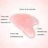 Rose Quartz Jade Guasha Board Pink Natural Stone Scriper Clank Gua sha أدوات للوجه للوجه الخلفي لضغط الوخز بالإبر therap1938228