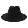 2019 осенью и зима сплошной цвет подрезанная шляпа шляпа капля шляпы Федорас джазовая шляпа панама шляпы для женщин и девушки 25