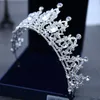 Gelin Mücevher Tiara Başlıkları Beyaz Kristal Gelin Prenses Taç Gelinlik için Başlık 2019 Düğün Gelin Accessori1838951