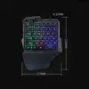 Professiona Wired Gaming Keypad colorful RGB LED Backlight 35 Keys Onehanded Membrane Keyboard teclado mecanico gamer Keypad1772474