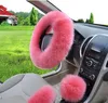 2022 Universal 3pcs set Fur Wool Furry Fluffy Thick Car Steering Wheel Cover Winter Faux fur Warm with 40 days around Express boat247I