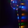 Ny LED Lampor Ballonger Nattbelysning Bobo Ball Multicolor Dekoration Ballong Bröllop Dekorativa Ljusa lättare Ballonger med Stick