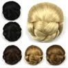 Chignon pour cheveux en soie synthétique haute température, simple et élégant. Chignon pour cheveux à 6 couleurs noir / or / brun