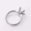 100 твердых 925 Серебряного кольца свадебные украшения Big 3 Carat CZ Обручальные кольца для женщин XR0381002361