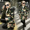 Pydownlake 2019 Nouveau hiver d'hiver et garçons de la veste en bas de la veste Enfants039 Trend épaissoir Coton Coat Kids Butterfly Print Camouflage JA3198909