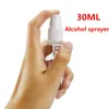 Clear Vuoto Alcol Spray bottiglia Trucco Lozione per il viso Atomizzatore 30ml Bottiglie campione Profumo Spruzzatore ricaricabile nave libera 20 pezzi
