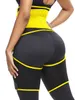 Kvinnor Neopren Slimming Belt Sweat Body Ben Shaper 3-In-1 High Waist Trainer Belt Lår Trimmer Body Shaper