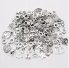 100 pz/lotto lega d'argento tibetana europea ciondola perline pendenti con ciondoli per la creazione di gioielli