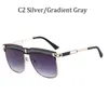 2020 mode métal cadre lunettes de soleil hommes carré mode lunettes pour femmes dégradé lentille lunettes de soleil Vintage Gafas Oculos mâle