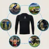 WOSAWE löpar-T-shirt Fleece termounderkläder Vinter Long Johns Toppar Fitness Gym Shirts för jogging Cykling Sport Baslager