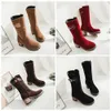 Het försäljning-plus storlek fotled stövlar för kvinnor plattform mitten klackar kvinnliga skor kvinna spänne kort boot casual damer skor hög kvalitet