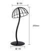 Iron Art Cap Display Shelf Black Cap Rack Wig Display Stand Hat Display Holder Black Metal Wig Hanging Bracket Frame