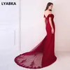 Robe De Soiree Mermaid Uzun Abiye Donanma Mavi Parti Zarif Vestido De Festa Uzun Balo Kıyafeti 2019 Boncuk Abiye Y19042701