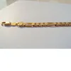 10 mm drobne grube Miami Figaro Link Łańcuch bransoletki Made Męskie kobiety 18 K Solid Gold Authentic Finish Jewelry260f