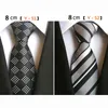 Mode 8cm soie jaune noir rayé cravates pour hommes fleur affaires mariage classique cravate cravate cadeau 2020
