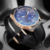 Nieuwe vijftig vadems 50 vadems Bathyscaphe 5000-36S30-B52A Rose Gold Black Dial Automatic Mens Watch Nylon Leather Watches Puretime T01A1 2620