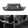 Carbon Fiber Steering Wheel Decoration Trim 4PCS For Chevrolet Camaro 17+ Auto Interior Accessories