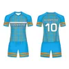 2019 Neue Design-Sublimation 100 % Polyester Uniform De Futbol Fußballtrikot Sport-Sets mit Shorts