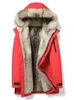 Real Fur Coat Winter Jacket Men Luxury Wolf Fur Parka Men Clothes 2019 Sleeve Warm Long Coats Plus Size erkek mont MY