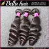 Bella Włosy luźne fala 8-30 cali 100% Malezyjski Ludzki Włosy Wyplata Podwójne Weft Hair Extension Nieprzetworzone Wiązki Naturalny kolor