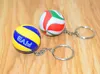 100pcs FREE SHIPPING / lot Nouveau 3.8cm Mini PVC Volley-ball Volley-ball Porte-clés Cadeaux clés en forme de sport