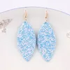 보헤미아 보석 반짝이 PU PU 가죽 리프 이어링 여성 2019 년 봄 여름 패션 Boho Jewelry Leaf 가죽 가죽 수상 귀걸이 7667515