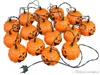 16 luces de cadena led de calabaza Halloween Naranja Calabaza luces led fantasma led iluminación de hadas 220V al por mayor