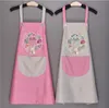 Apron kitchen waterproof oil-proof for women men sleeveless lovely cartoon cooking aprons with pocket home unisex