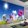 カスタム3D写真の壁紙日差しの花自然風景の壁画リビングルームの装飾壁画パペルデパレードモダン