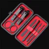 7pcsSet New Manicure Nail Clippers Pedicure Set Portable Travel Hygiene Kit rostfritt stål Cutter Tool Set Support Whole7708989