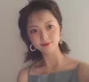 기하학 아크릴 수지는 사춘기 걸스 925 실버 바늘 귀 클립 Earings 유행 보석 도매에 매달려 귀걸이