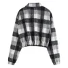 ZAFUL Otoño Invierno polar Faux Fur Plaid sudaderas con capucha mujer cremallera suelta Casual sudaderas mujer espesar cálido suave felpa pulóver