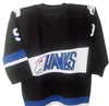 الرجال Vintage Mighty Ducks Movie Jersey Hawks 9 Adam Banks مخيط التطريز الهوكي الفانيلة أسود أبيض أخضر سريع الشحن حجم S-XXXL