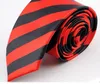 Ny stil blå röd grön vit gul svart stripe mans klassiska polyesterbindning bröllopsfest män mode slips