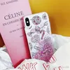 Чехол для мобильного телефона с милым мультяшным фламинго iquid quicksand для iphone X 7 7plus 8 8plus 6 6S TPU + PC