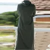 이슬람 무슬림 아랍 운동복 2021 남성 긴 소매 후드 포켓 Abaya 사우디 아라비아 후드 로브 Clothing1