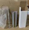 US STOCK!! DIY sublimation 20oz straight tumbler blank skinny tumblers stainless steel vacuum insulated travel mug gift(25PCS/BOX)